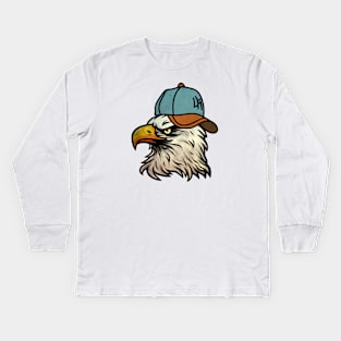 Eagle retro Kids Long Sleeve T-Shirt